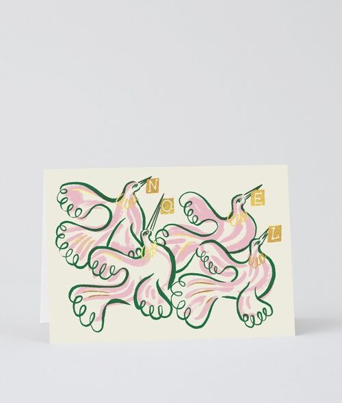 Christmas Greetings Card - Noel Doves