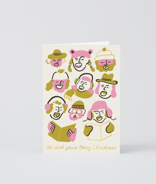 Christmas Greetings Card - Carol Singers