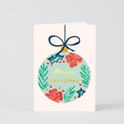 Christmas Greetings Card - Christmas Bauble