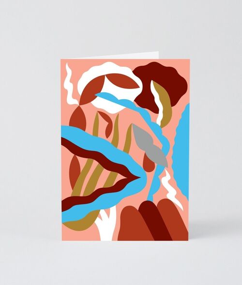 Art Greetings Card - River Reeds