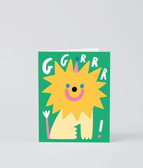 Happy Birthday Kids Card - GRRR Lion
