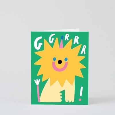 Alles Gute zum Geburtstag Kinderkarte – GRRR Löwe