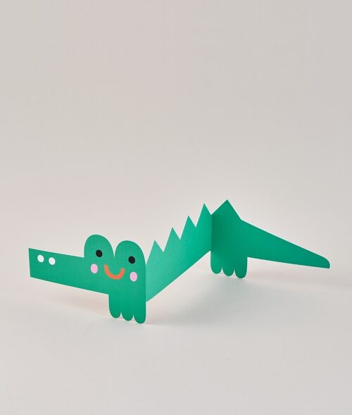 Happy Birthday Kids Fold Out Card - Croc Fold Out Card