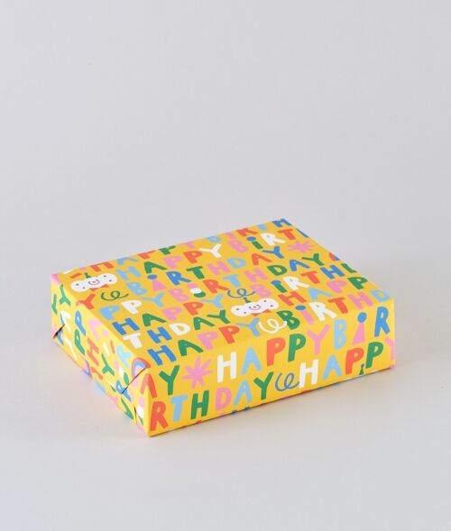 Kids Gift Wrap - Happy Birthday Present