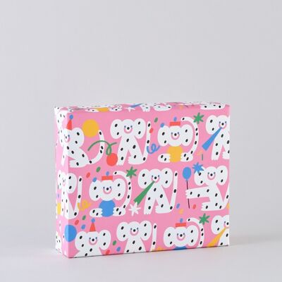 Papier Cadeau Enfant - Anniversaire Singes