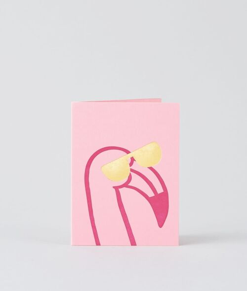 Letterpress Card - Flamingo