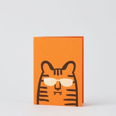 Letterpress-Karte - Tiger