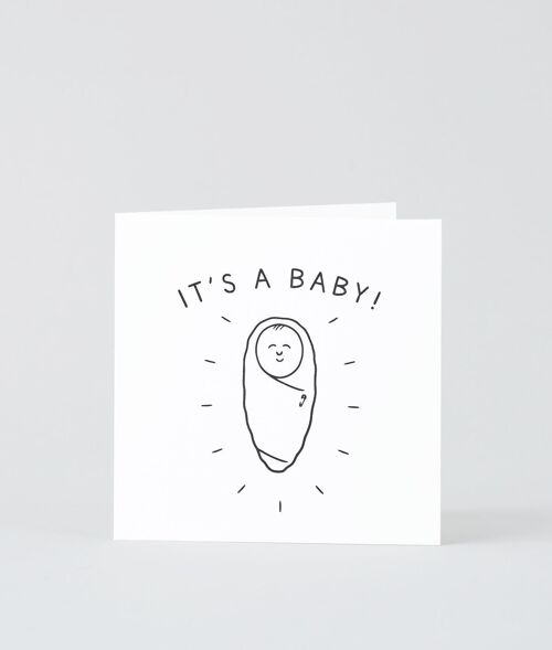 Letterpress New Baby Card - It's A Baby