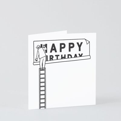 Carte d'anniversaire typographique - HB Bilboard