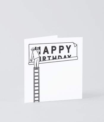 Carte d'anniversaire typographique - HB Bilboard 1