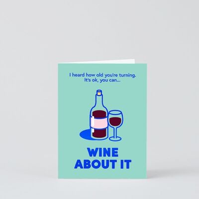 Mini-Geburtstagskarte – Wein darüber