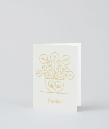 Mini carte de remerciement - Merci plante 1