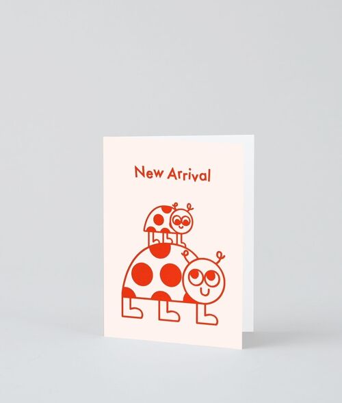 New Baby Mini Card - New Arrival Ladybirds
