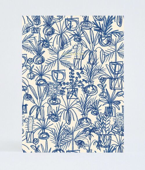 Layflat Notebook - Blue Plants