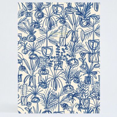 Carnet Layflat - Plantes bleues