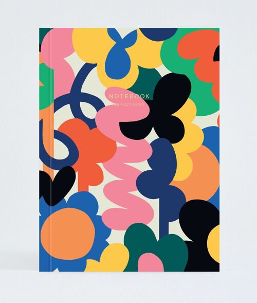Layflat Notebook - Abstract Flowers