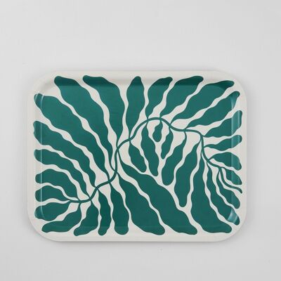 Rectangle Art Tray - Leaves Green