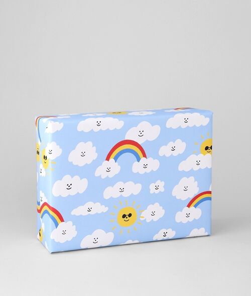 Gift Wrap - Suns and Clouds