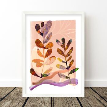 Feuille d'automne Collage Art Print A4 21 x 29,7 cm 4