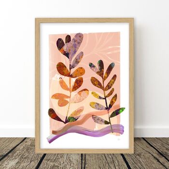 Feuille d'automne Collage Art Print A4 21 x 29,7 cm 5