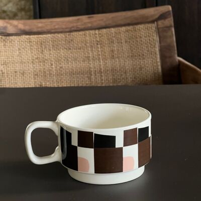 Mug Sisi, Marron graphique