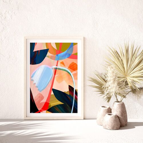 Abstract Large Flower Art Print A4 21 x 29.7cm