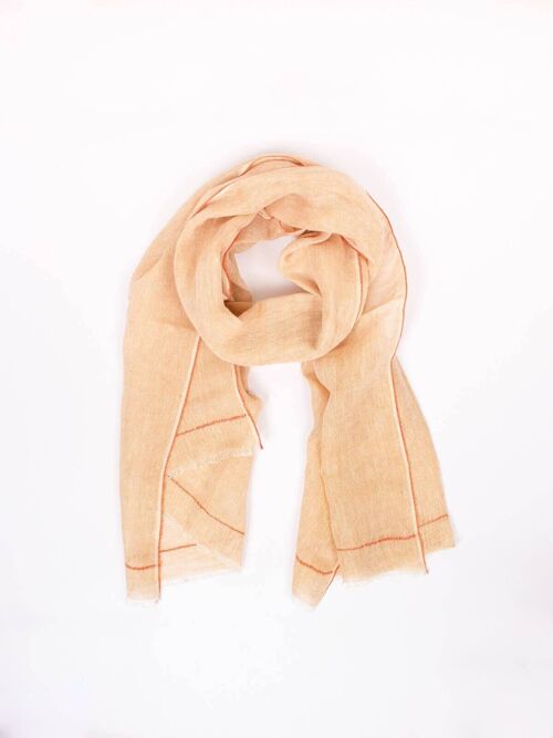 Linen Scarf, Mustard and Orange