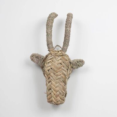 Mini Woven Animal Head, Goat