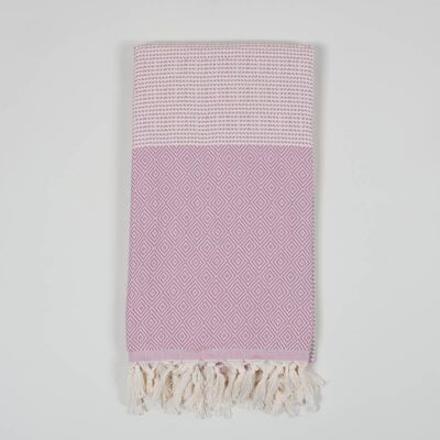 Nordic Dot Hammam Towel, Vintage Pink