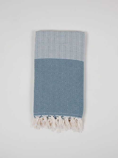 Nordic Dot Hammam Towel, Indigo