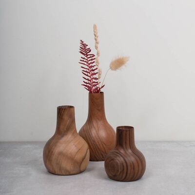 Walnut Wood Mini Vase, Nina