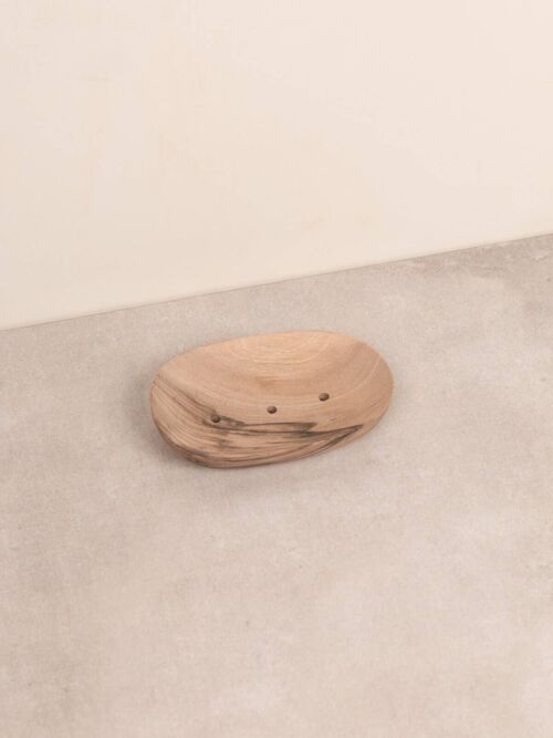 Walnut Wood Soap Dish - 3 Hole