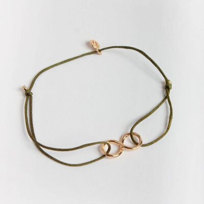 Bracelet Infini Or - Olive