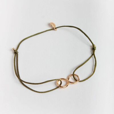 Gold Infinity Bracelet - Olive