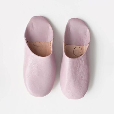 Chaussons Babouches Basiques Marocains, Rose Vintage