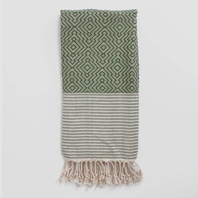 Inca Hammam Towel, Olive