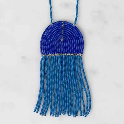 Dusky Blue and Cobalt Naapu Necklace