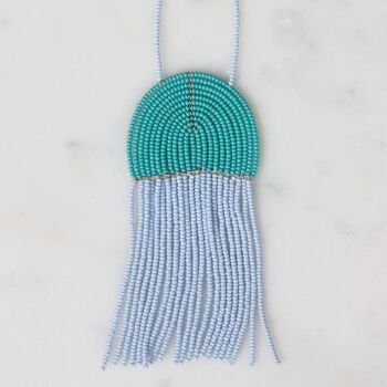 Collier Naapu Bleu Clair et Turquoise 1