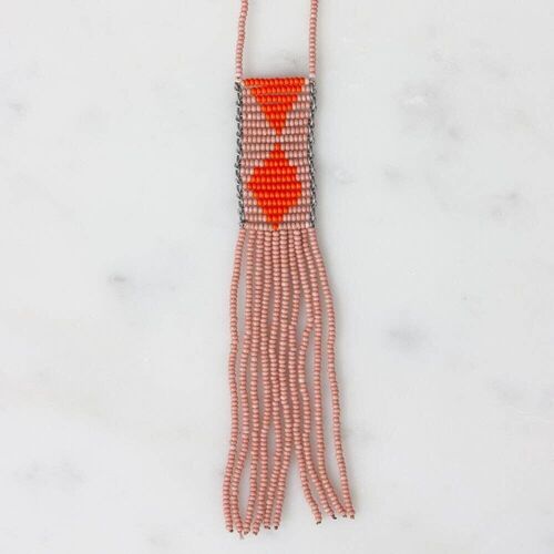 Pink and Orange Melako Necklace