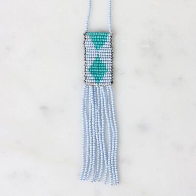 Light Blue and Turquoise Melako Necklace