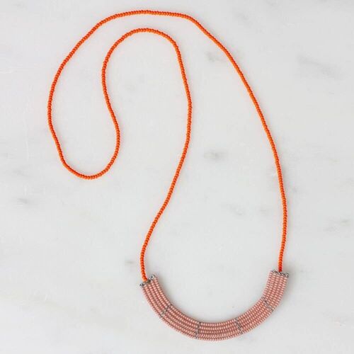 Pink and Orange Lapa Necklace