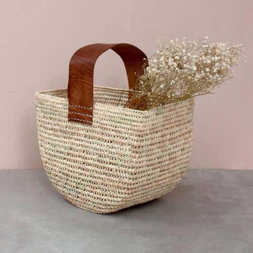 Half Moon Forage Basket, Tan