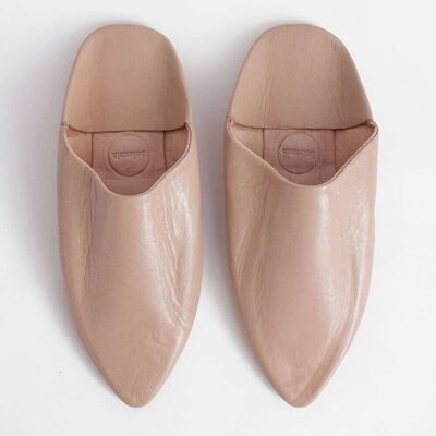 Pantofole Babouche a punta classiche marocchine nude