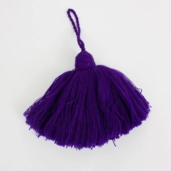 Grand pompon géant violet foncé