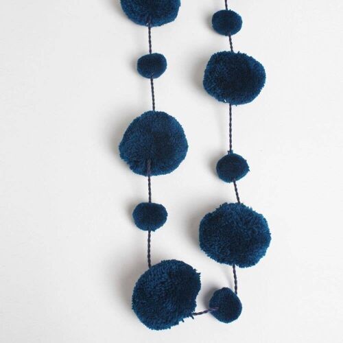 Indigo Pom Pom Garlands