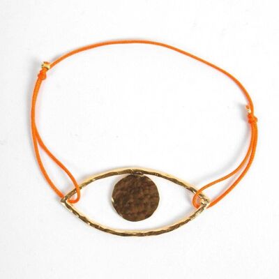 Gold Lara's Eye Bracelet - Orange