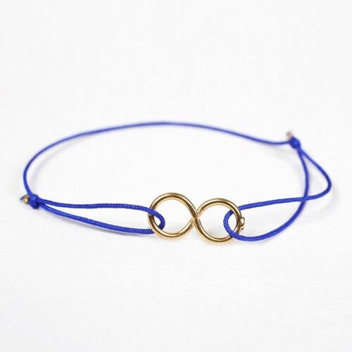 Gold Infinity Bracelet - Cobalt