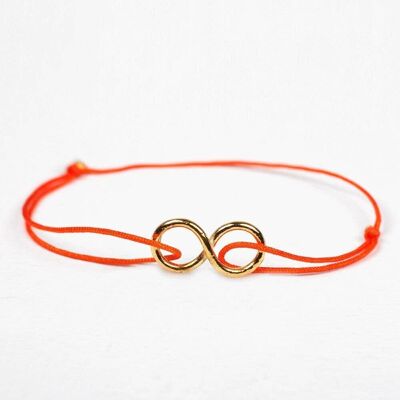 Pulsera Infinito de Oro - Naranja