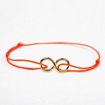 Gold Infinity Bracelet - Orange