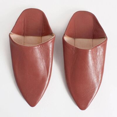 Terracotta Moroccan Classic Pointed Babouche Slippers